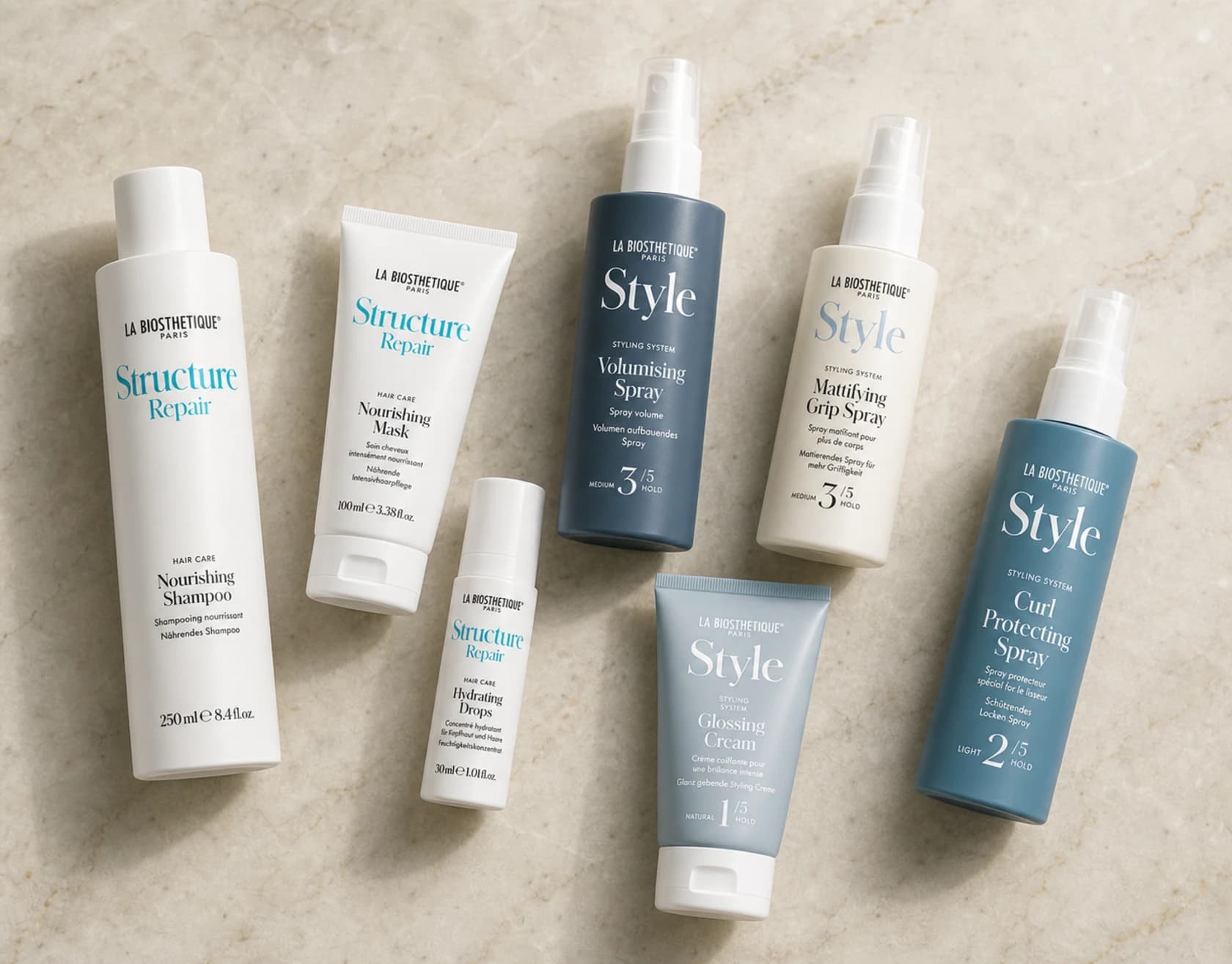 Produits de soin et de coiffage La Biosthétique au salon Maison Voineau à Angers